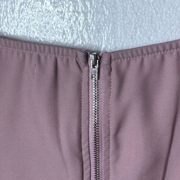 Nasty Gal Women's Size 8 Pink Long Sleeve Cropped Crop Top Square Neck Zipper - Picture 8 of 9